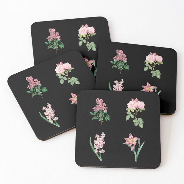 Item preview, Pink Flowers Collection Pattern Sticker Pack Amaryllis Equestre, Pink Hyacinth, Chinese lilac (Lilac rothomagensis), Italian Damask Rose (Rosa damascena Italica) designed and sold by ClassicRose.