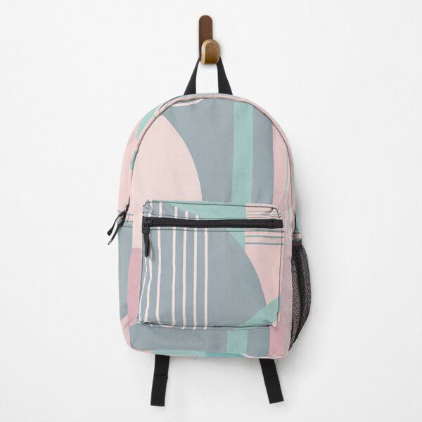 Item preview, Abstract Mid Century in pink and aqua designed and sold by UrbanEpiphany.