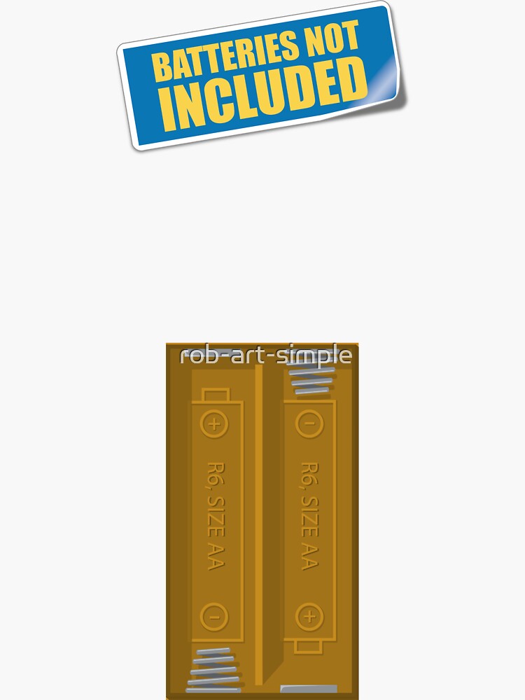 "Batteries Not Included Geebung" Sticker for Sale by robartsimple