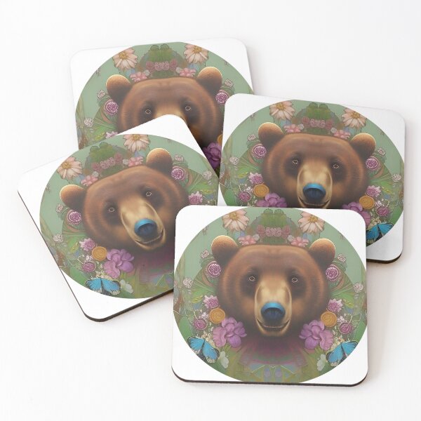 Item preview, Pretty flowers and cute animals a momma bear designed and sold by ZiolaRosa.