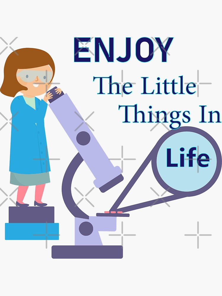 "Funny microscope, microbiologists biology nerd science lab" Sticker