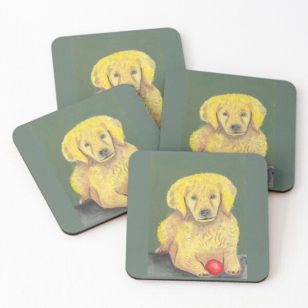 Aperçu de l'œuvre Gouache chien golden retriever créée et vendue par altairaleon.
