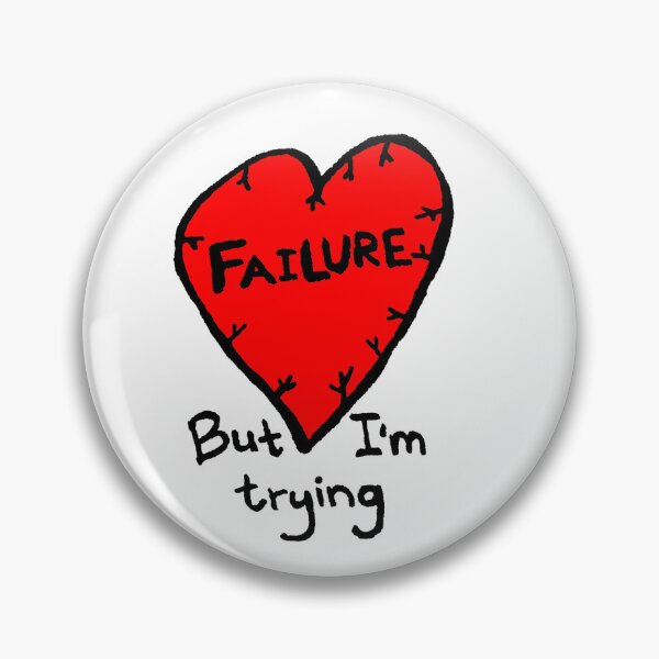 Item preview, Heart Failure - But I'm Trying (in black) designed and sold by Deborah Singer.