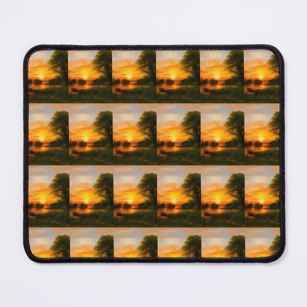 Item preview, DRYING SAILS AT SUNSET ON AN ENGLISH RIVER designed and sold by sailorsam1805.