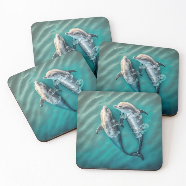Item preview, True Love - Dolphin Couple Swimming in the Ocean designed and sold by westside310.