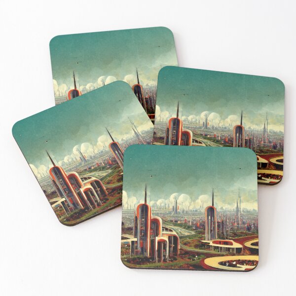 Item preview, Retro Sci Fi Atomic City of the Future designed and sold by Artsytee Lab.