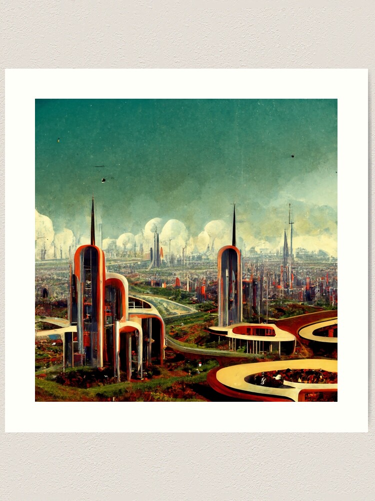 Vintage Houston Baseball Space City Skyline Retro Cityscape Poster