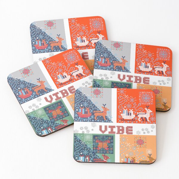 Item preview, Cross Stitch Christmas Sleigh With Deer Tiled designed and sold by Kamzzi.
