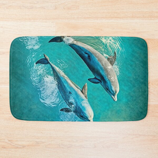 Item preview, True Love - Dolphin Couple Swimming in the Ocean designed and sold by westside310.