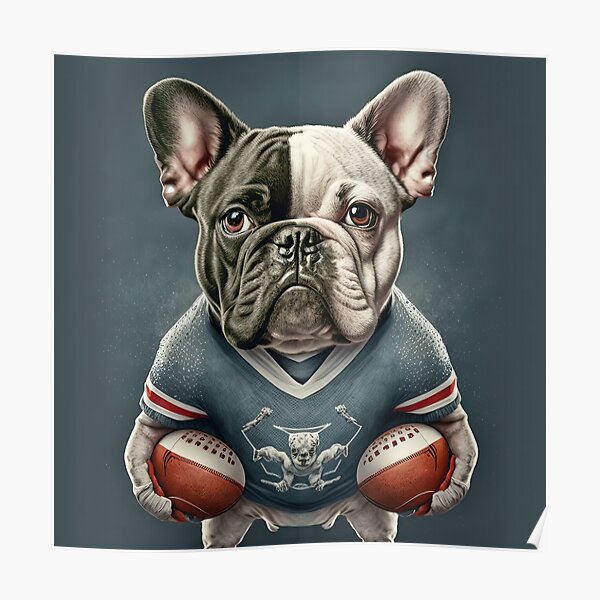 American Football Pet Portrait, NFL Dog Portrait, Poster, Custom Dog  Portrait, Jersey Dog, Football Wall Art, Football Fan, Fathers Day Gift 