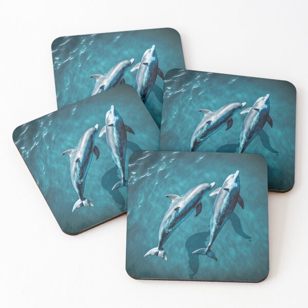 Item preview, True Love - Dolphin Couple Swimming in the Ocean designed and sold by westside310.
