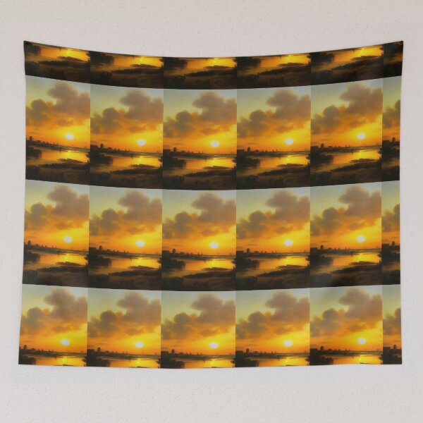Item preview, SUNSET ON THE NORFOLK BROADS WITH WINDMILLS  designed and sold by sailorsam1805.