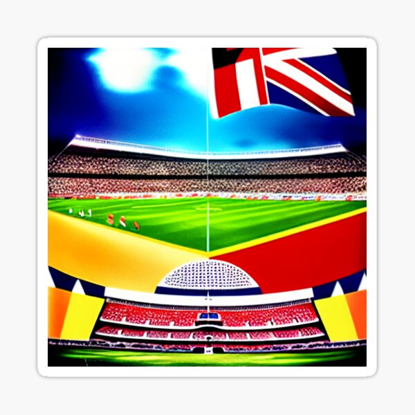 Affiche vintage du stade de la coupe du monde Sticker