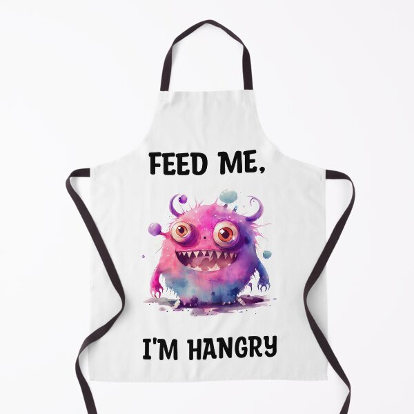 Item preview, Feed Me I'm Hangry Cute Watercolor Bright Pink Colors Monster designed and sold by CGSGraphics.