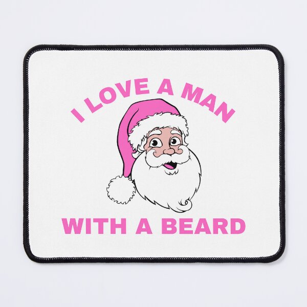 Item preview, PINK RETRO VINTAGE I LOVE A MAN WITH A BEARD designed and sold by ZhacoysDesignz.