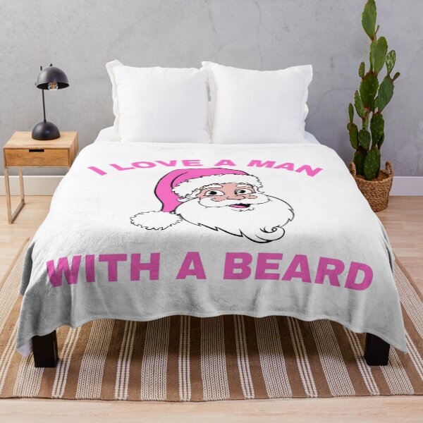 Item preview, PINK RETRO VINTAGE I LOVE A MAN WITH A BEARD designed and sold by ZhacoysDesignz.