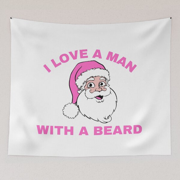 Item preview, PINK RETRO VINTAGE I LOVE A MAN WITH A BEARD designed and sold by ZhacoysDesignz.