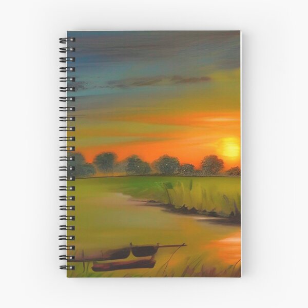 Item preview, WATERY SUNRISE OVER BOATING LAKE designed and sold by sailorsam1805.