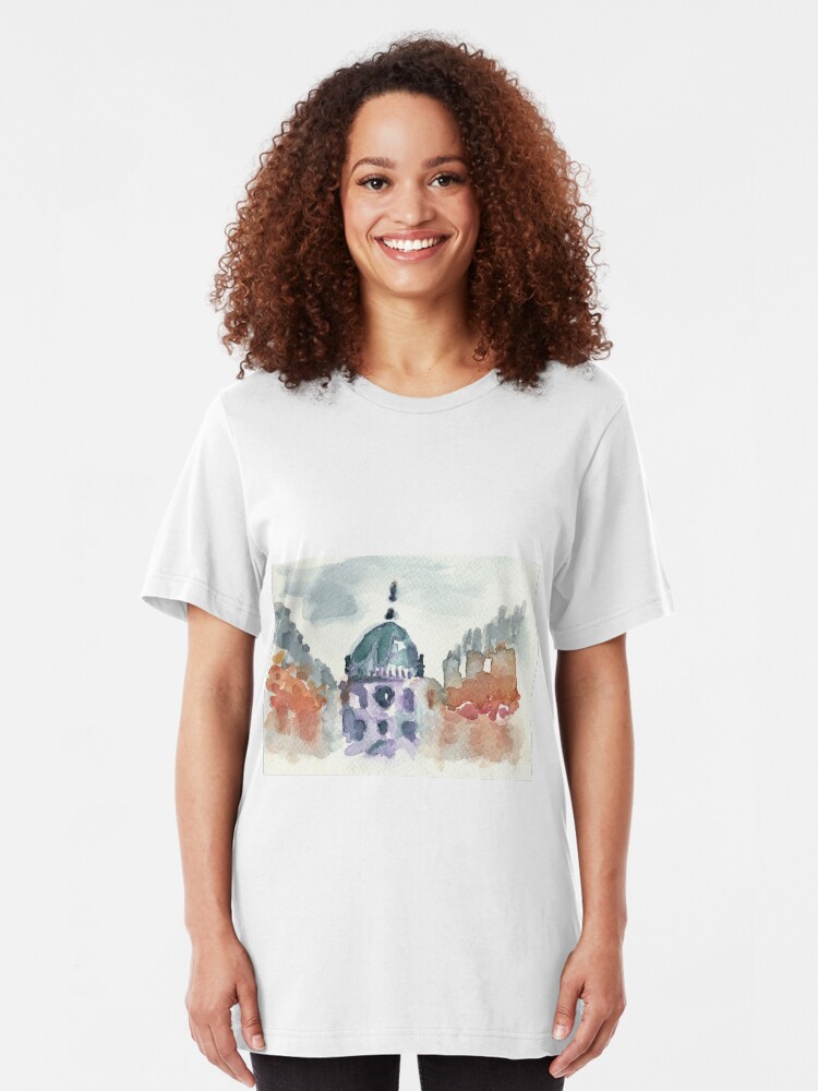 Alternate view of Poetic Brussels: Saint Mary's Royal Church Slim Fit T-Shirt