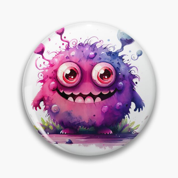 Item preview, Feed Me I'm Hangry Cute Watercolor Bright Pink Colors Monster  designed and sold by CGSGraphics.