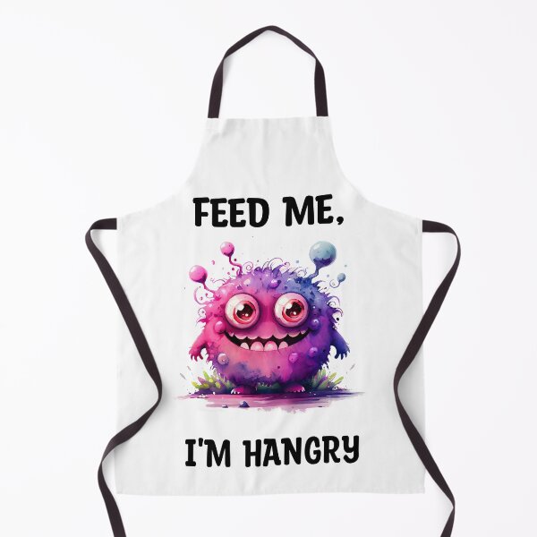 Item preview, Feed Me I'm Hangry Cute Watercolor Bright Pink Colors Monster designed and sold by CGSGraphics.
