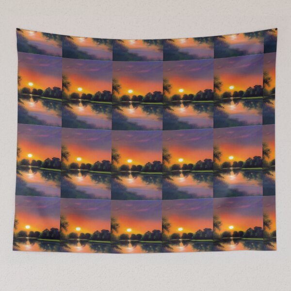 Item preview, SUNSET OVER LAKE IN CORNWALL ENGLAND designed and sold by sailorsam1805.