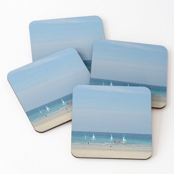 Item preview, Beautiful view of yachts near the white sandbar of the blue Gimnyeong sea,jeju island,korea. designed and sold by human8891.