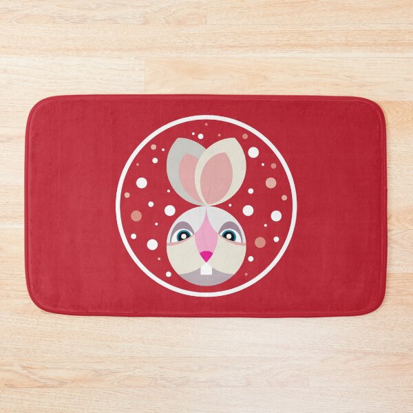 Item preview, Christmas Bunny Red With White Border designed and sold by dreamartcher.