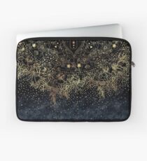 Stilvolles Goldblumenmandala und -Konfettis Laptoptasche