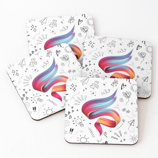 Item preview, Colorful Brush & Doodles Art with White Background designed and sold by colorsofpixel.