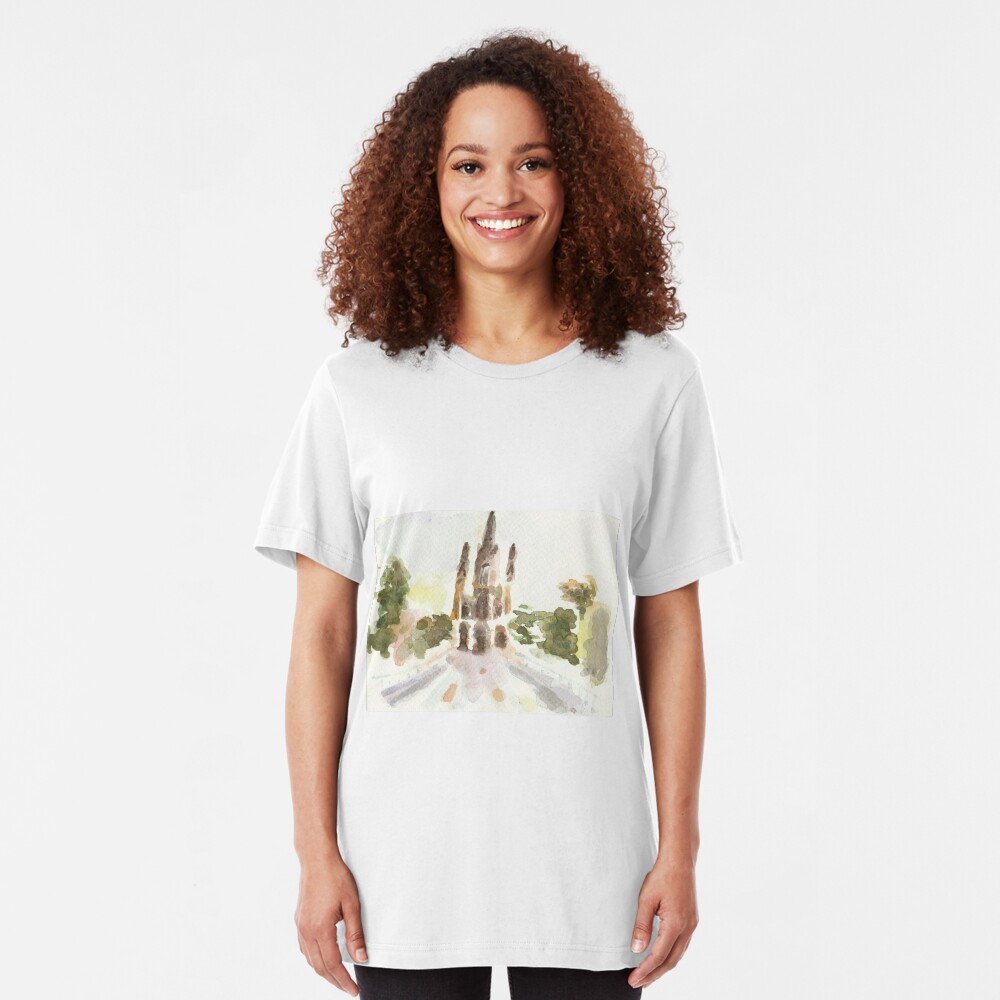 Poetic Brussels: Church of Our Lady of Laeken Slim Fit T-Shirt