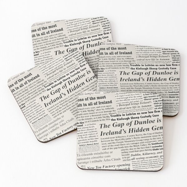 Item preview, Irish Newspaper designed and sold by Tacopia.