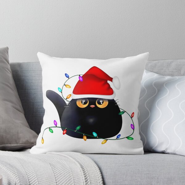 Item preview, Christmas Black Cat with lights designed and sold by BlackCatArtBB.