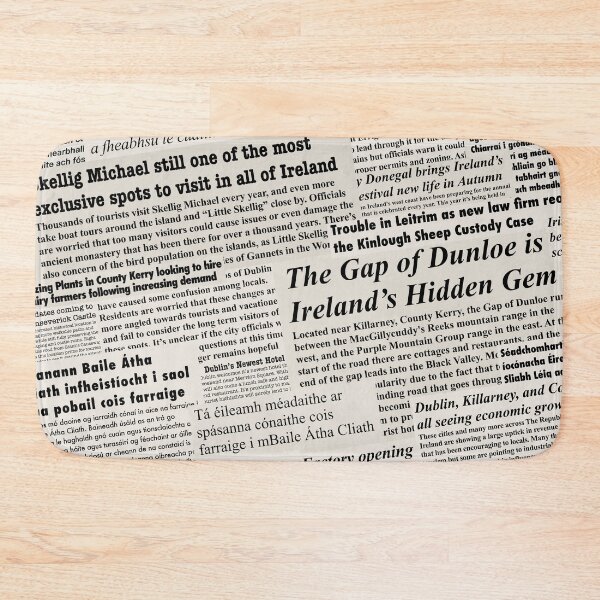Item preview, Irish Newspaper designed and sold by Tacopia.