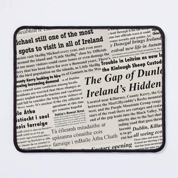 Item preview, Irish Newspaper designed and sold by Tacopia.