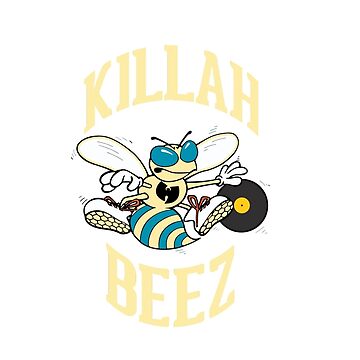 Wu Tang Killa Bee Shower Curtain for Bathroom - Honeybee Black and