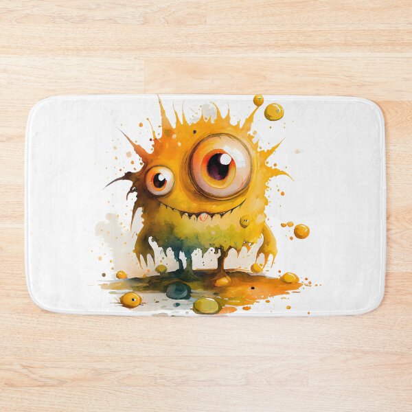 Item preview, Feed Me I'm Hangry Cute Watercolor Bright Yellow and Orange Colors Monster  designed and sold by CGSGraphics.