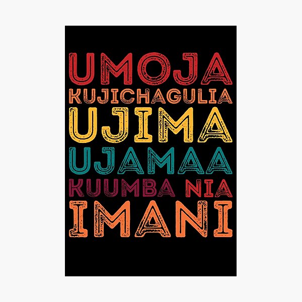 7 Principles of Kwanzaa Photographic Print