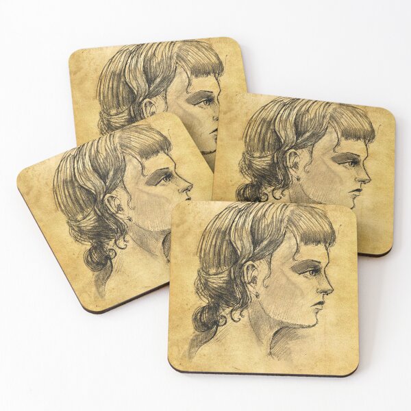 Item preview, Life Drawing 20 - Side Portrait of Young Woman designed and sold by LonelyWinters.