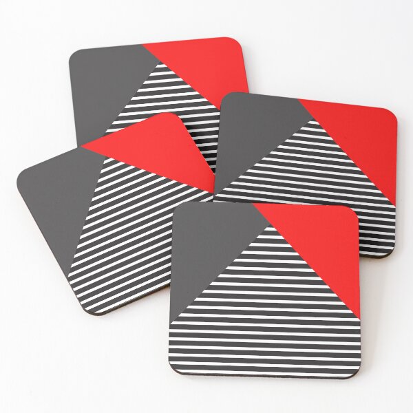 Item preview, red and gray striped and triangles pattern . designed and sold by bayanabufadda.