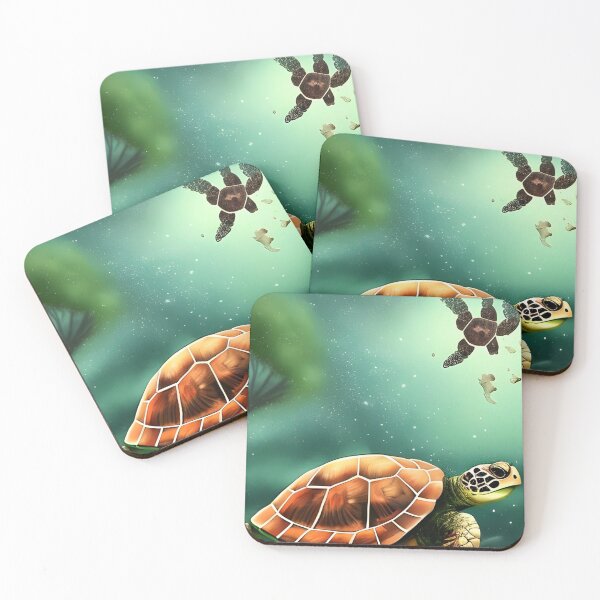 Item preview, Cute turtle wallpaper designed and sold by The Love Quill.