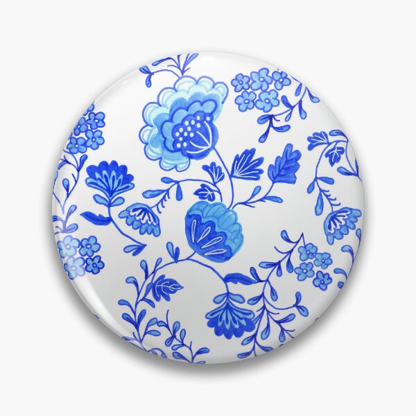Item preview, Chinoiserie Floral Blue and White designed and sold by MitaDreamDesign.