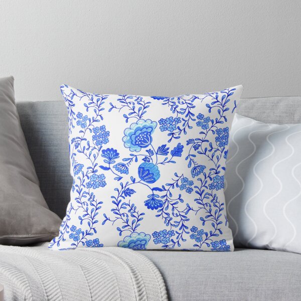Item preview, Chinoiserie Floral Blue and White designed and sold by MitaDreamDesign.