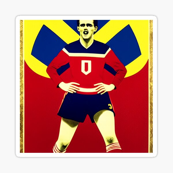 Pose de coupe du monde vintage Sticker