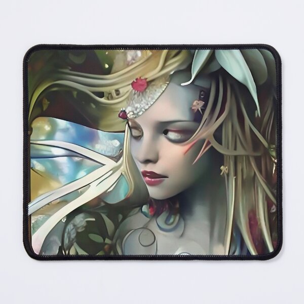 Item preview, Enchanting painting of a pagan hippie goddess girl designed and sold by ZiolaRosa.