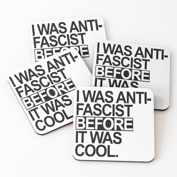 Item preview, I WAS ANTI-FASCIST BEFORE IT WAS COOL (BLACK) designed and sold by Thelittlelord.