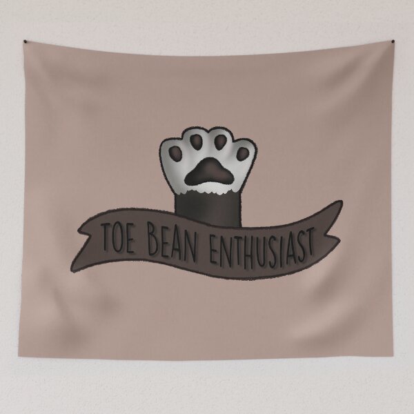 Item preview, Toe Bean Enthusiast Black And White With Black Bean designed and sold by Zephyr-Studio.