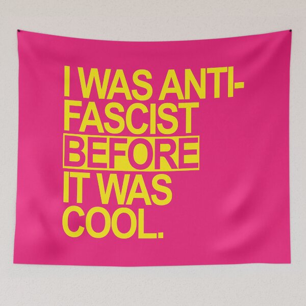 Item preview, I WAS ANTI-FASCIST BEFORE IT WAS COOL (YELLOW) 2.0 designed and sold by Thelittlelord.