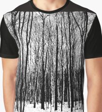 Black And White Forest Graphic T-Shirt