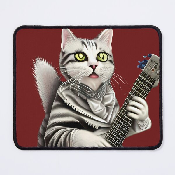 Item preview, Who knew cats could play guitar? This one certainly can! designed and sold by dearlydesigns.